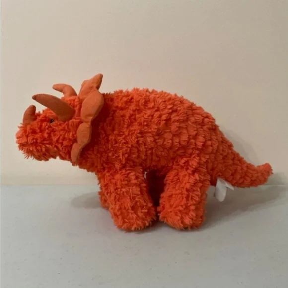 Manhattan Toy Company Little Jurassics Rory Triceratops Dinosaur Soft Toy EUC - Picture 7 of 8